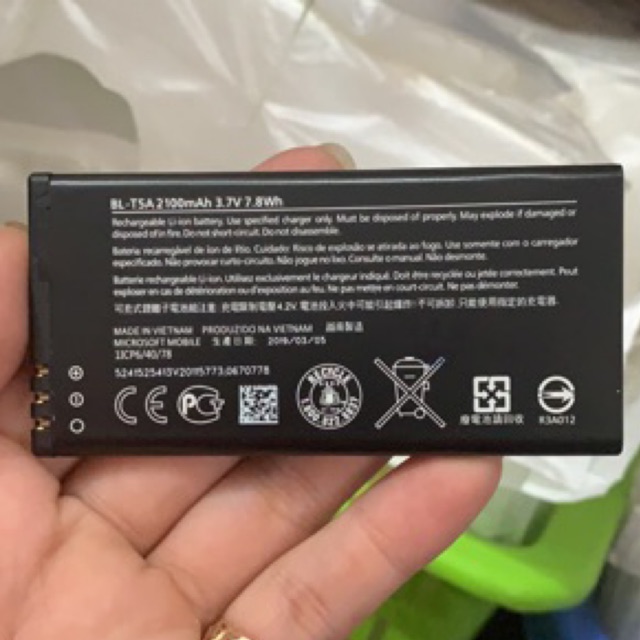 Pin điện thoại nokia Lumia 550 BL-T5A 2100mAh xịn có bảo hành