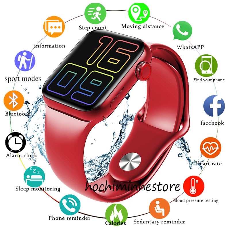 Đồng Hồ Thông Minh HW12 S6 Tiếng Việt Thay ảnh Thay dây Nghe gọi Núm xoay