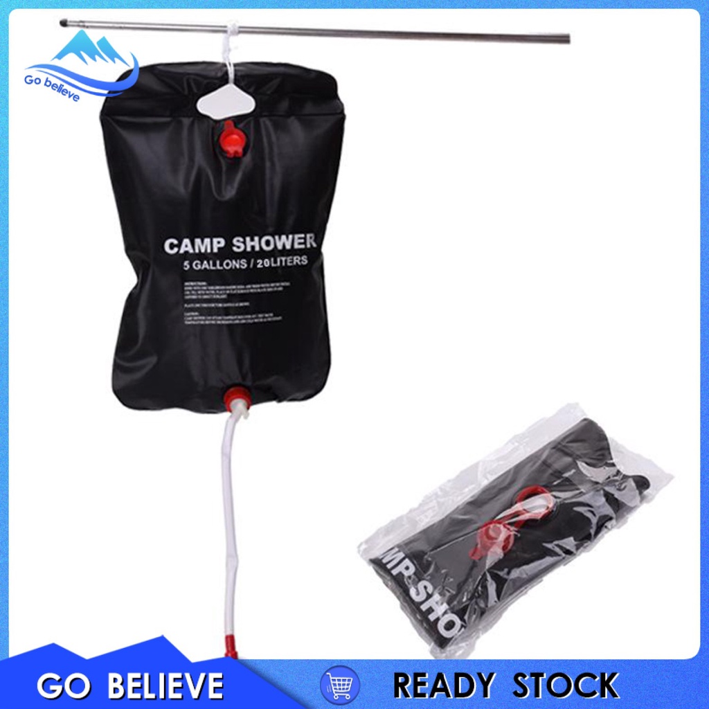 Túi Tắm Năng Lượng Mặt Trời Gấp Được 20L Dùng Cho Cắm Trại Leo Núi Du Lịch