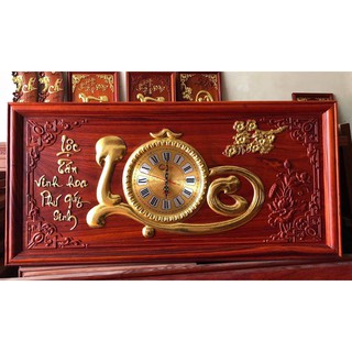 tranh đồng hồ treo tường chữ lộc