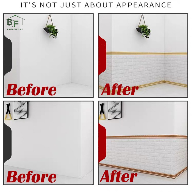 Cuộn dây dán viền tường bằng xốp pe 3d chống thấm nước 2.3m