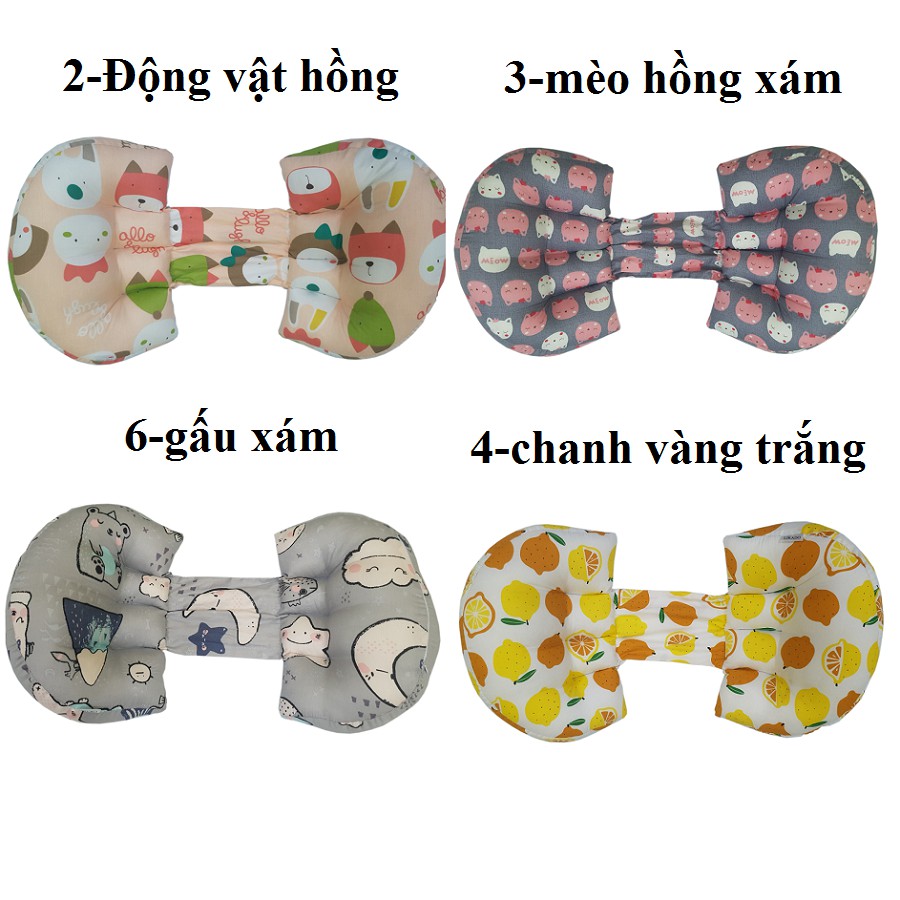 [LIKADO] Gối cho bà bầu, kích thước (70x22x40cm), vải 100% cotton, ruột bông nhân tạo (mẫu GẤU XÁM)