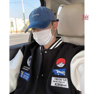 Áo bomber phối tay trắng cậu bé Ht