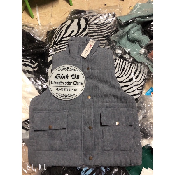Áo phao gile nhung ,áo khoác nhung tăm (size vừa khách tham khảo muốn rộng nhỉnh size) sẵn | BigBuy360 - bigbuy360.vn