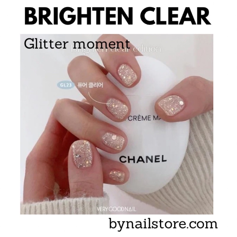 [Verygoodnail] Bộ sản phẩm sơn gel nhũ cao cấp Hàn Quốc collection Glittery moment thứ 2 Brighten clear (6pcs)