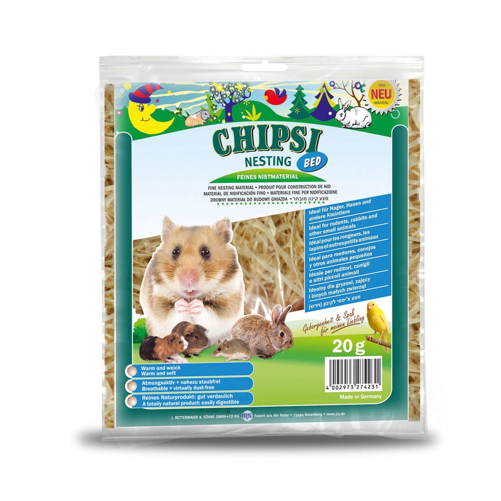 Vật liệu làm tổ cho thú cưng Chipsi Nesting | 100% gỗ bào tự nhiên | Không bụi