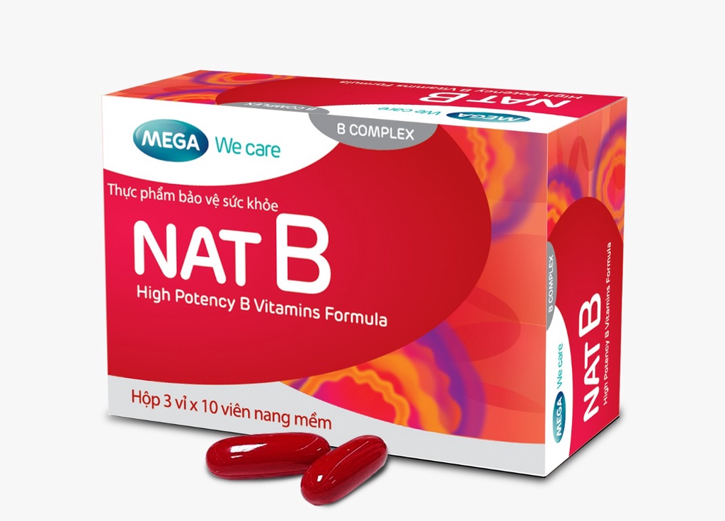 - Nat B  - Viên Uống Bổ Sung Vitamin B Giảm Căng Thẳng, Mệt Mỏi, Suy Nhược