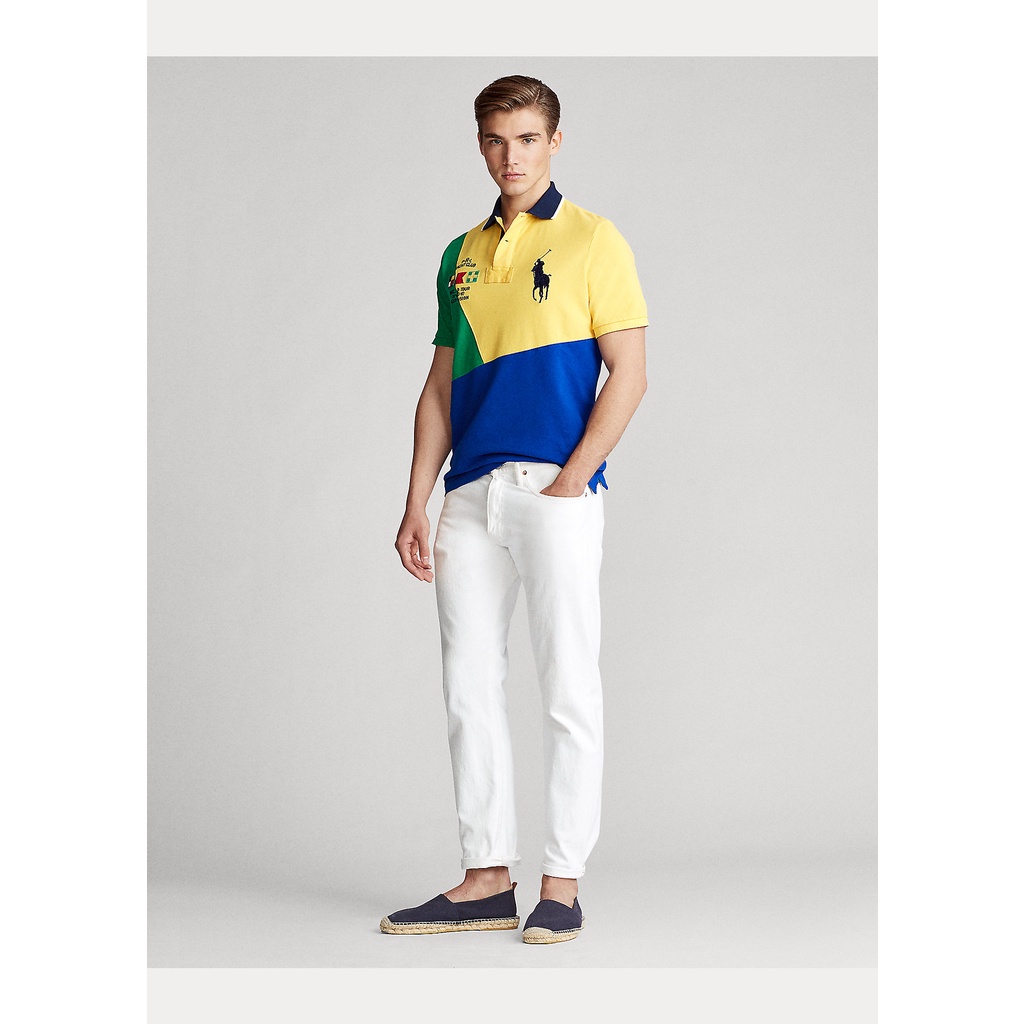 Áo Thun Polo Ralph Lauren Tay Ngắn Phối Màu Thời Trang Công Sở Cho Nam