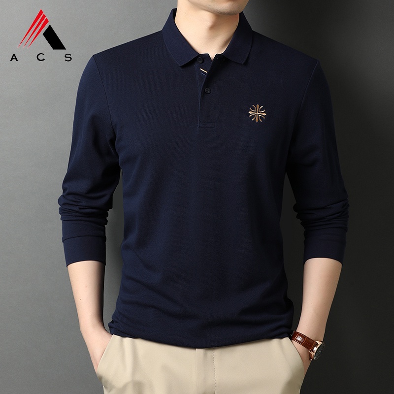 Áo polo Dài Tay Mùa Hè Hàng Mới Dành Cho Nam 6 Màu Lựa Chọn