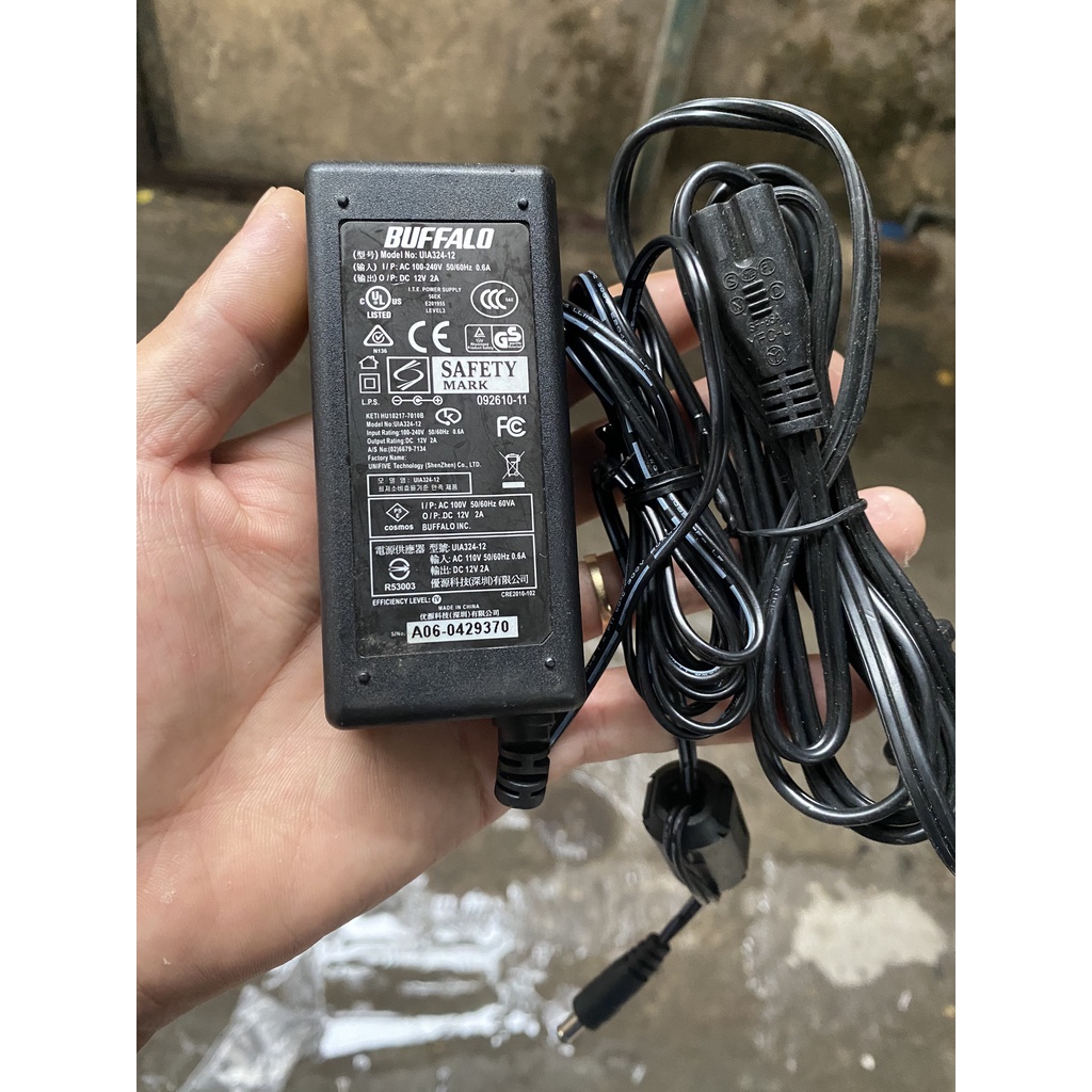 Nguồn 12V 2A chân kim cho wifi BUFFALO 12V