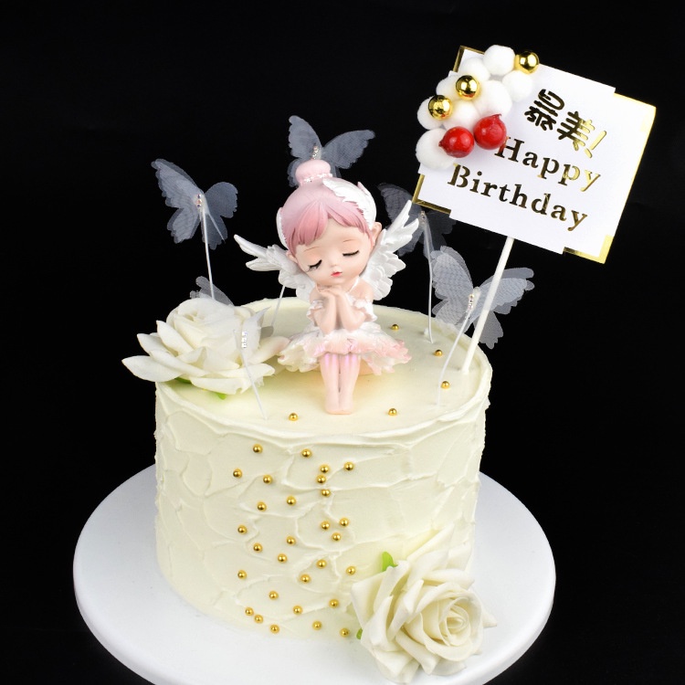Que Cắm Trang Trí Bánh Hình Đôi Cánh Thiên Thần