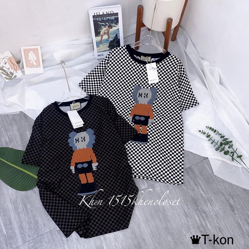 Áo phông bàn cờ áo thun doremon bearick
