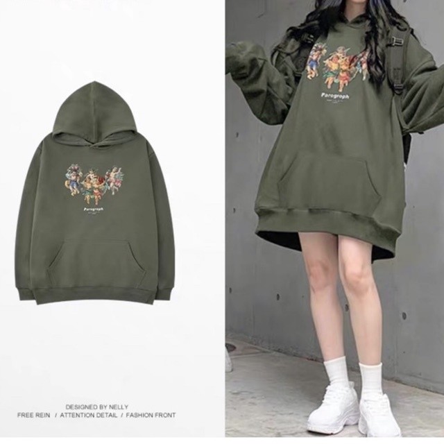 [DEAL SỐC] Áo hoodie nỉ lót lông cao cấp ulzzang nam nữ THIÊN THẦN