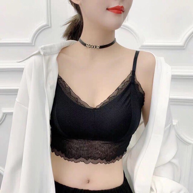 Áo bra nữ ren công chúa có đệm mút ms 1808