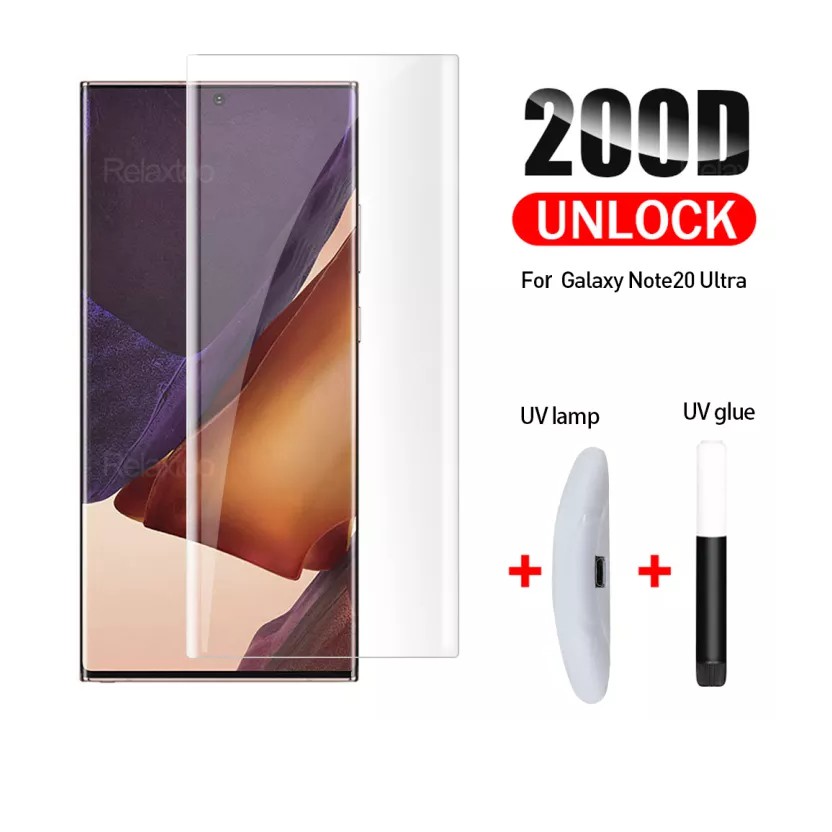 Kính cường lực trong suốt Full màn hình Full keo UV cho điện thoại Samsung Galaxy Note 20, Samsung Galaxy Note 20 Ultra