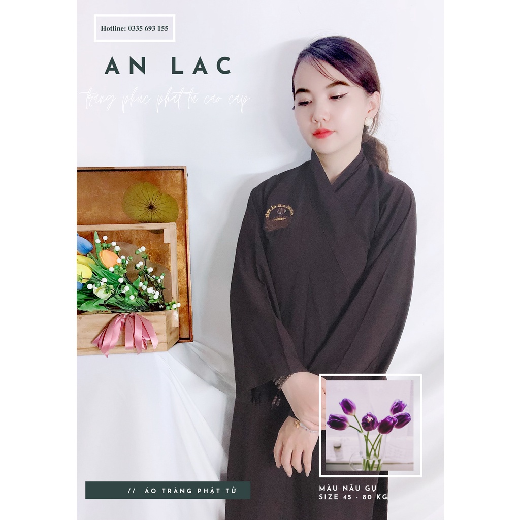 Áo tràng, áo lam phật tử đi lễ chùa AN LẠC, vải mềm mại thoáng mát rất kín đáo và lịch sự phù hợp đi lễ chùa