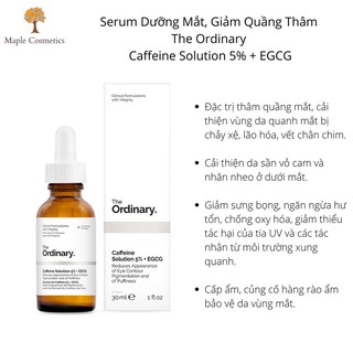 [BẢN CANADA] Tinh Chất Dưỡng Mắt Caffeine Solution 5% + EGCG - The Ordinary