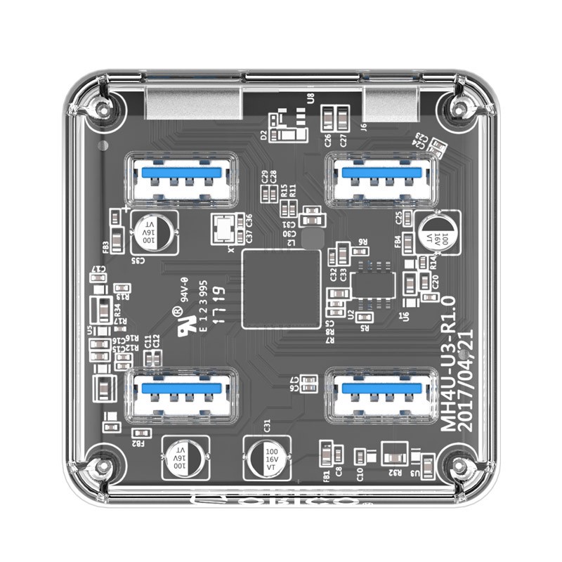 Bộ chia USB 3.0 trong suốt 4 cổng Orico MH4U-U3 -dc2063