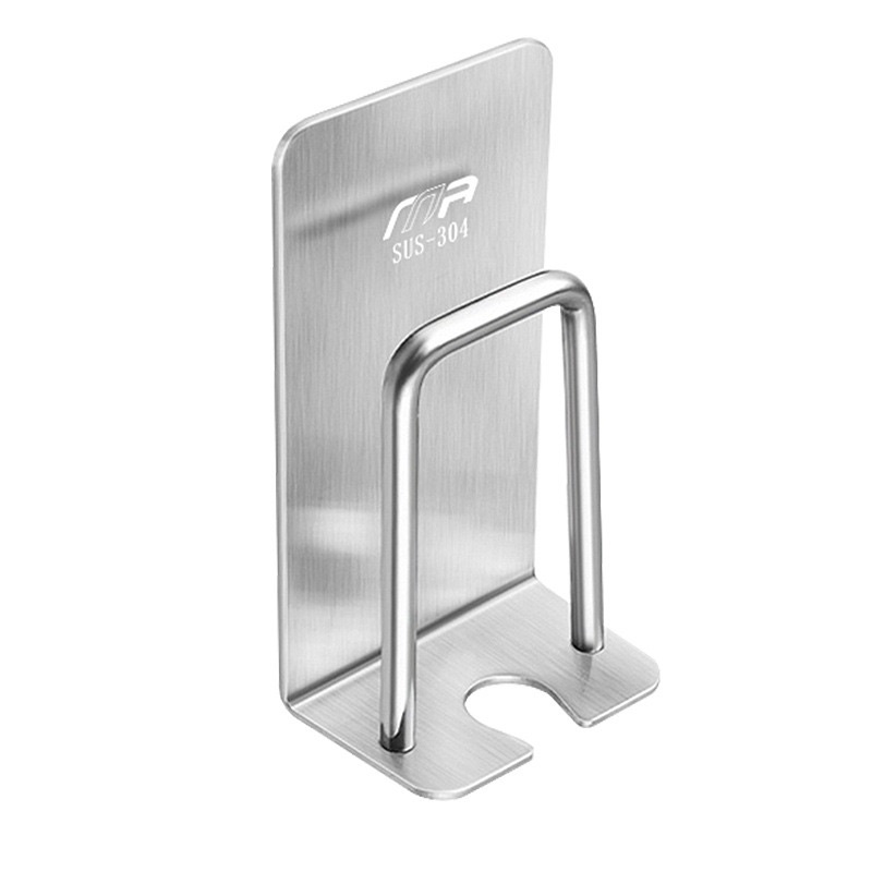 ( SHINRAI ) Kệ Để Bàn Chải , Tuýp Kem , Cốc Đánh Răng INOX304 Phay Xước Nhà Tắm Dán Tường Size L