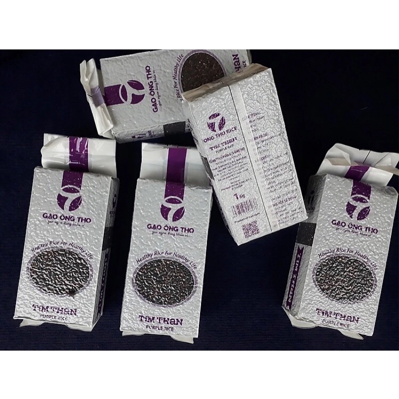 Gạo lứt tím -lứt than ông thọ túi 1kg phù hợp ăn kiêng giữ dáng tốt cho người tiểu đường