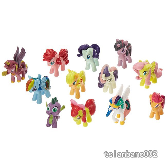 Set 12 Chi Tiết Trang Trí Bánh Hình Con Ngựa Pony Xinh Xắn