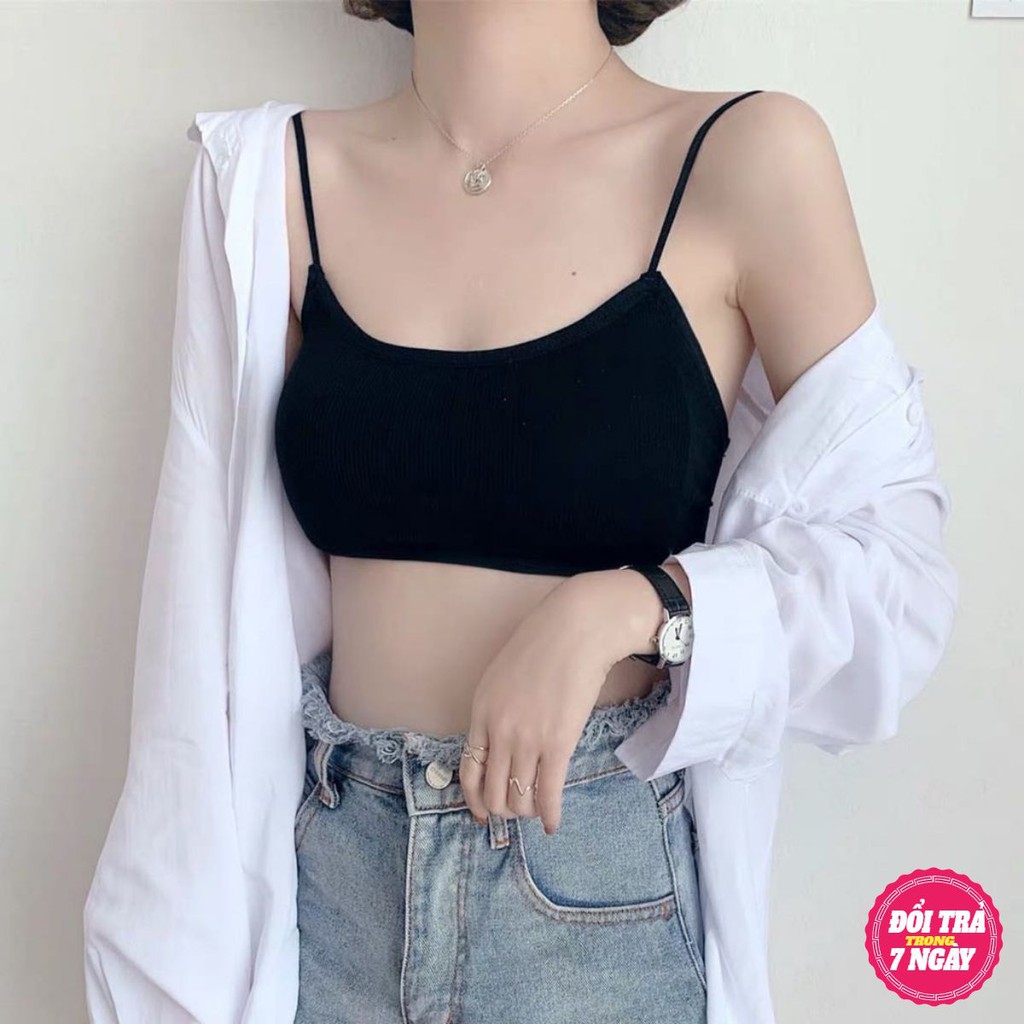 Áo bra thun len tăm đan dây 👗👗[ 266 ] 👗👗 [AOBRA] Áo Bra Đẹp Đẹp