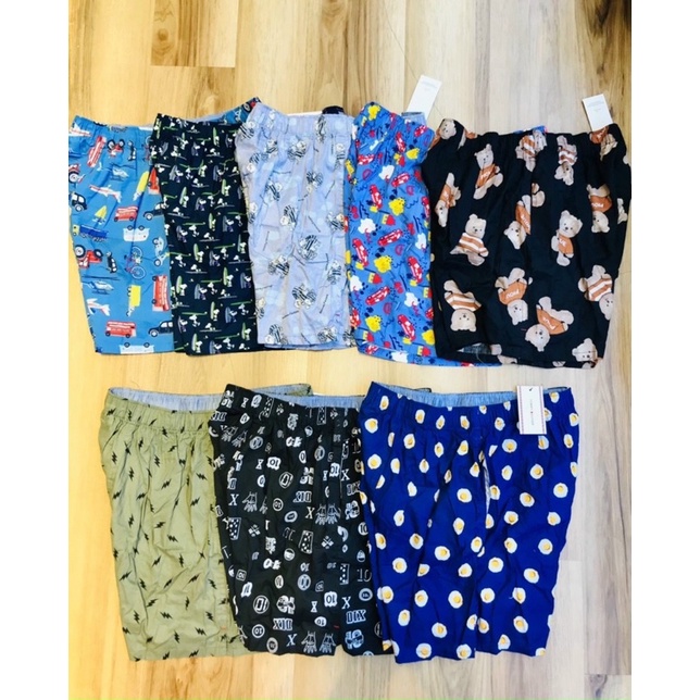 Quần đùi hoạ tiết nam mặc ở nhà đi ngủ  có túi Nô Store