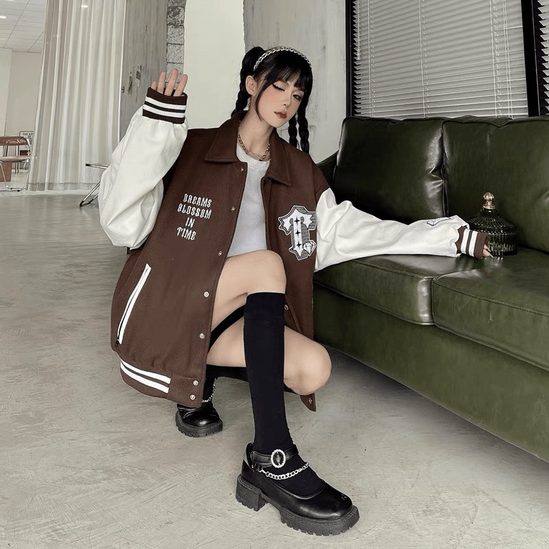 ÁO KHOÁC BOMBER NỮ CỔ SƠ MI PHONG CÁCH MỚI NHẤT NĂM 2022 CHẤT CỦA ĐỈNH VLTN FASHION