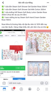 Set sữa tắm Mine