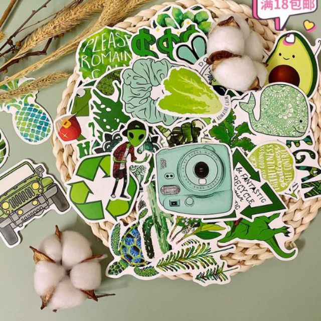 Set 50 Sticker Decal Chống Nước Nhiều Mẫu MÃ ST2141