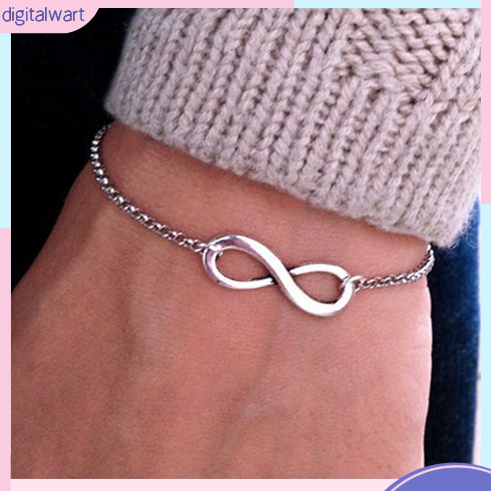 Vòng tay dây xích họa tiết vô cực dễ thương cá tính dành cho nữ