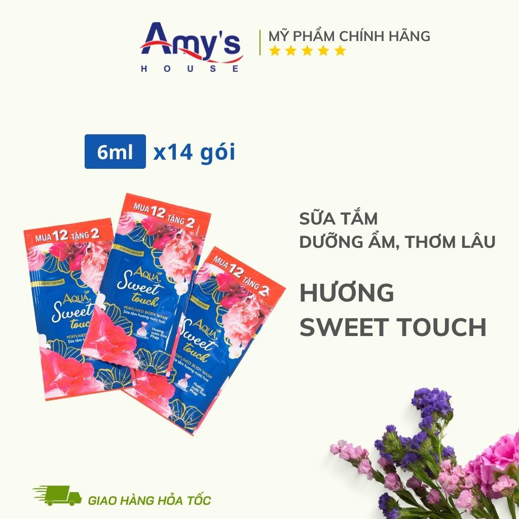 Sữa Tắm Nước Hoa Pháp AQUA UP gói 6ml Dưỡng Ẩm, Thơm Lâu - dây sữa tắm 14 gói