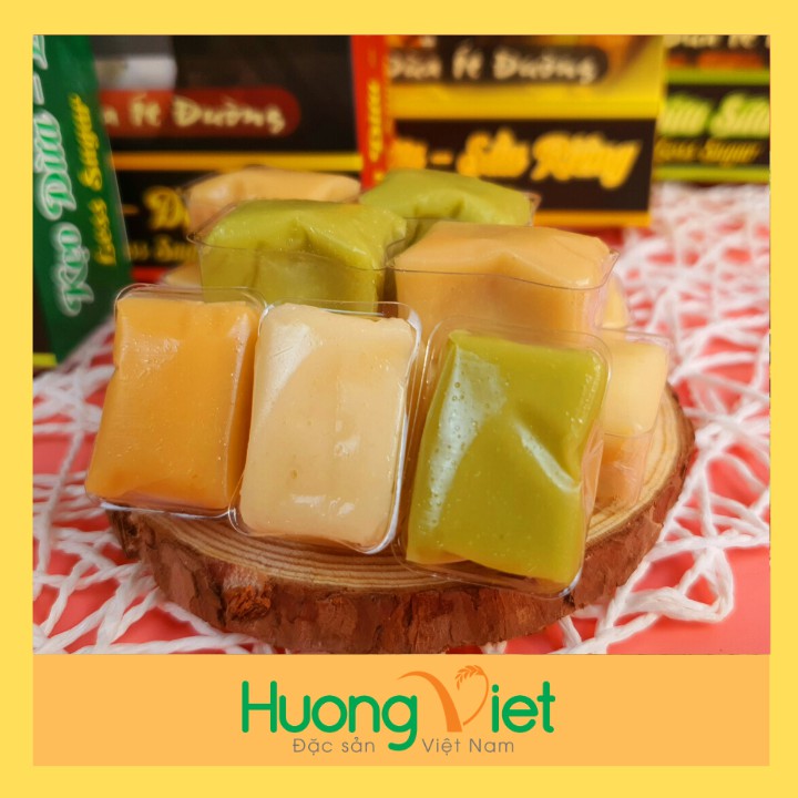 Kẹo dừa Sáp ít đường Du Thảo 200g, kẹo dừa thượng hạng Bến Tre, kẹo dừa Bến Tre mềm dẻo