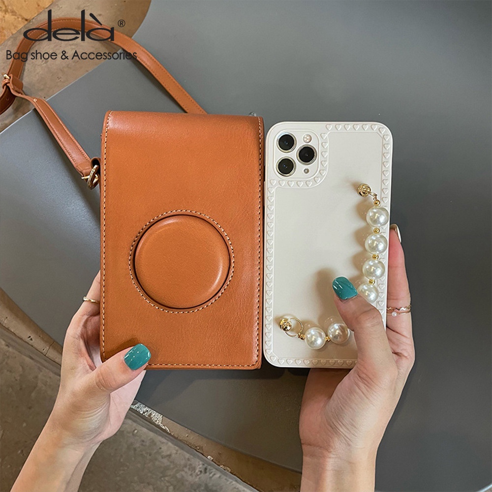 Dela Túi Đeo Vai mini Đựng Điện Thoại Phong Cách Cổ Điển Thời Trang Cho Nữ