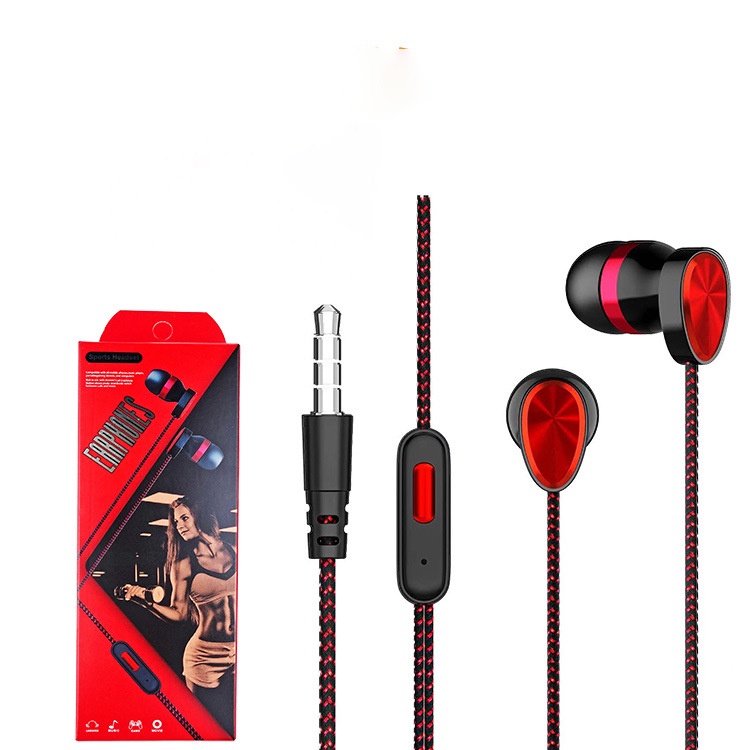 Tai Nghe Có Dây Thể Thao Nhiều Màu Jack 3.5mm Âm Thanh HIFI Siêu Trầm Tương Thích Các Dòng Điện Thoại Và PC