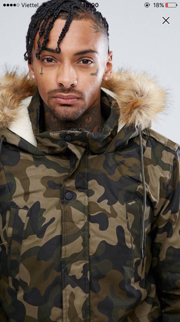 Áo parka Bershka nam