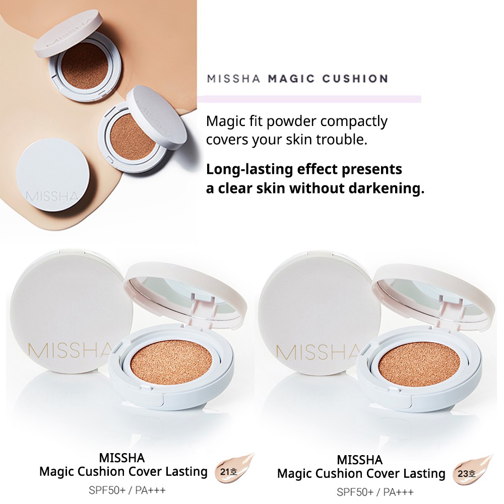 MISSHA Magic Cushion Cover Lasting SPF50+ PA+++ 15g, 2 colors