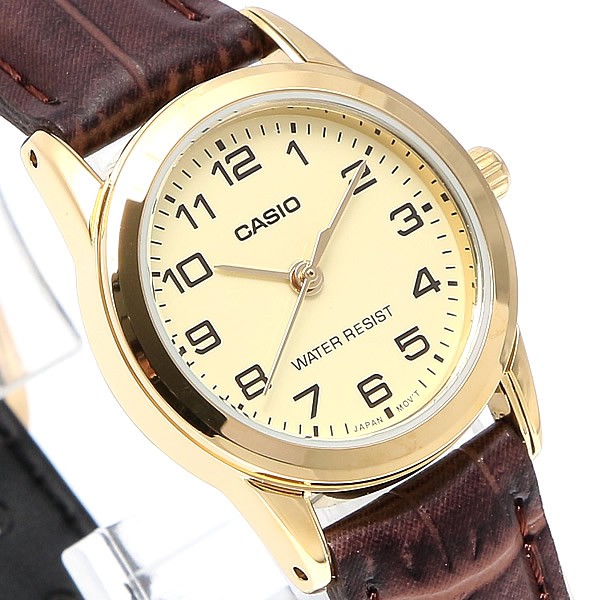 Đồng hồ nữ dây da Casio chính hãng Anh Khuê LTP-V001GL-9BUDF (25mm)