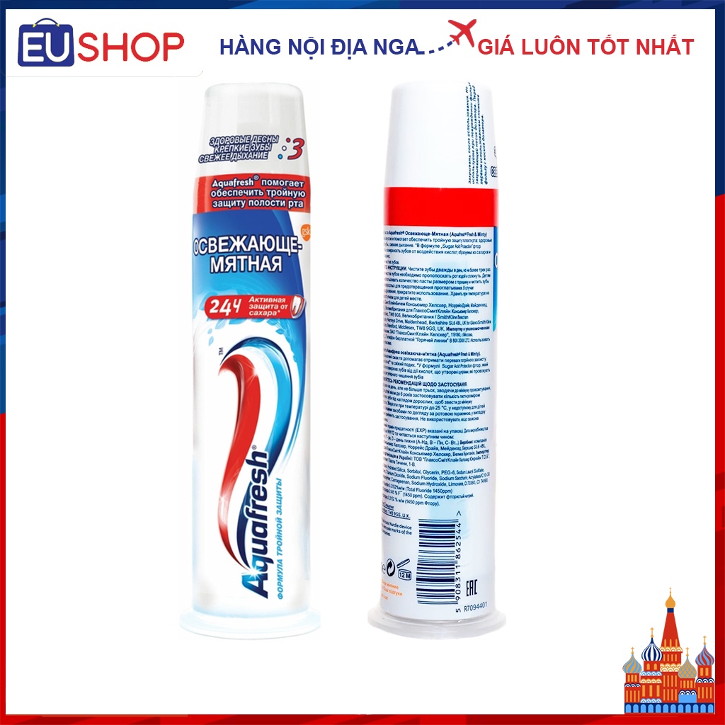 Kem đánh răng Aquafresh Nga Tuýp 100ml