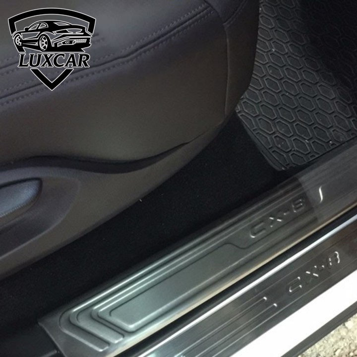 Ốp bậc cửa xe MAZDA CX8 - Chất liệu INOX, TITAN cao cấp LUXCAR