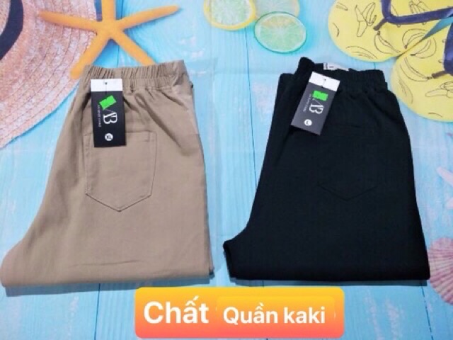 Quần bầu kaki dáng baggy có đáp bụng size S đến 2XL