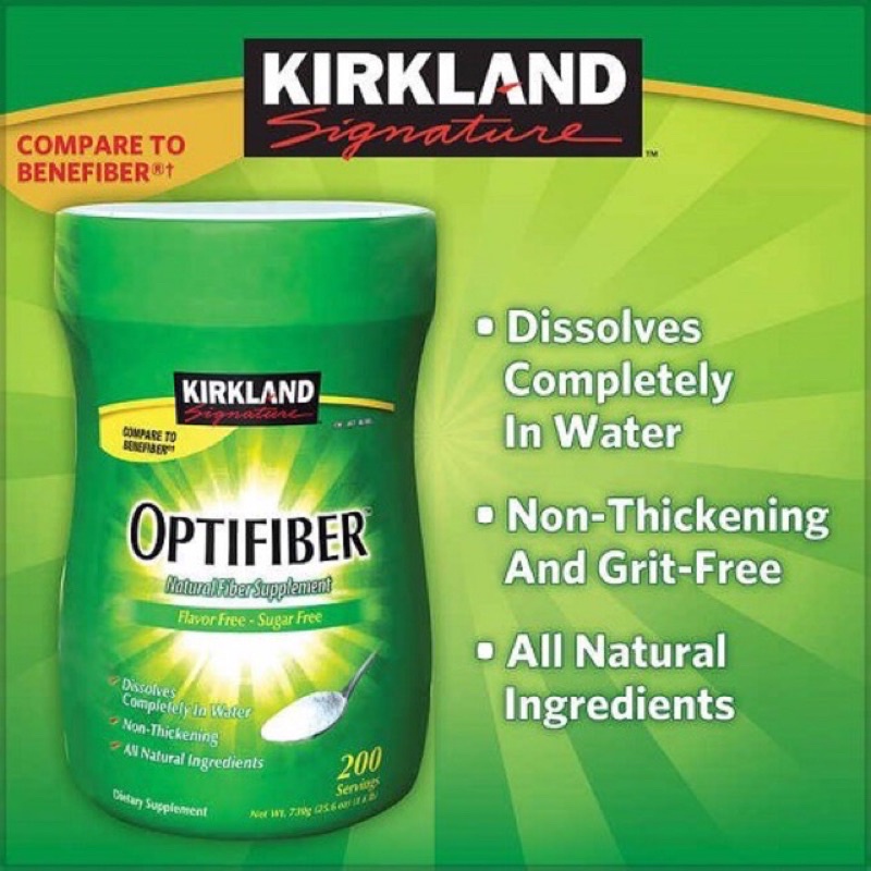 Bột Hòa Tan Bổ Sung Chất Xơ Kirkland Signature Optifiber 760g của Mỹ