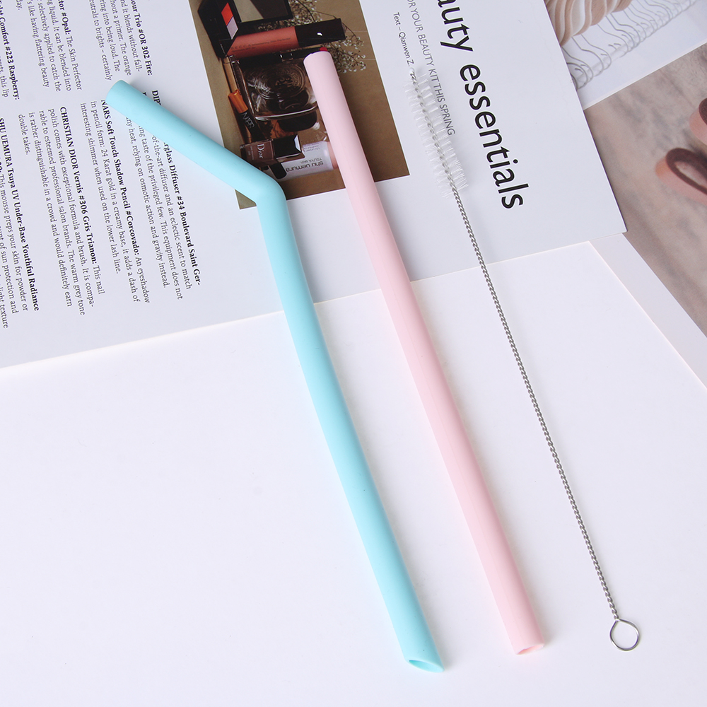 Ống Hút Silicone Tái Sử Dụng Nhiều Màu Sắc Thân Thiện Với Môi Trường