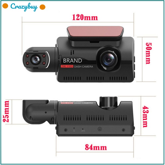 Camera Ghi Hình Cảm Biến G 1080p Tích Hợp Chế Độ Ban Đêm Với Hai Cảm Biến CR Cho Xe Hơi