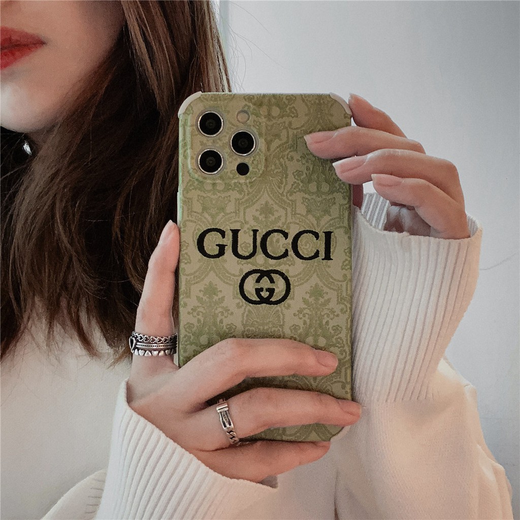 Ốp điện thoại nhựa dẻo in logo Gucci #HG3805 cho iPhone 12 mini 11 PRO MAX 6/6s 7/8 + SE2 X/XS XR XSMAX