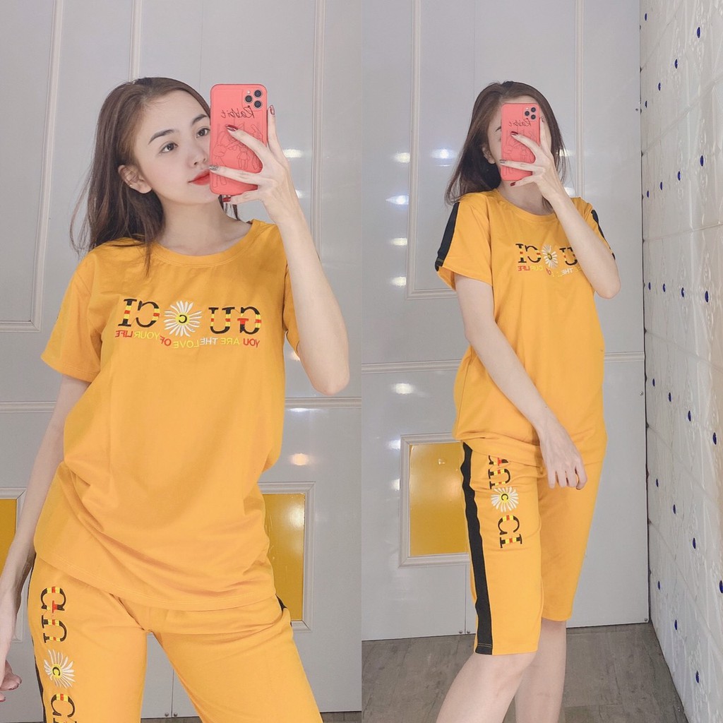 [BÁN GIÁ VỐN XIN ĐÁNH GIÁ][KÈM ẢNH THẬT] [Có bigsize 85kg]🌟Đồ Bộ Cotton Thêu Quần Lửng Mặc Nhà🌺Đồ Bộ Nữ Mặc Nhà Đẹp