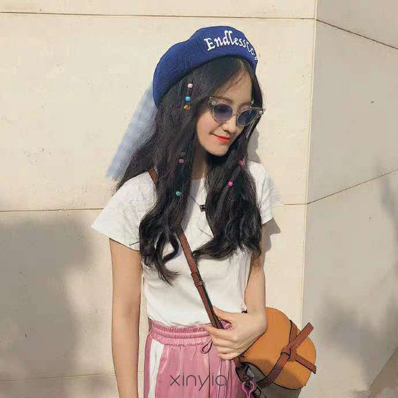 Set 10 kẹp tóc tròn Mini nhiều màu sắc phong cách Hàn Quốc