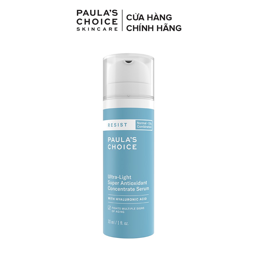 Tinh chất chống oxi hóa siêu nhẹ Paula's Choice Resist Ultra light Super Antioxidant Concentrate serum 30ml Mã: 7740