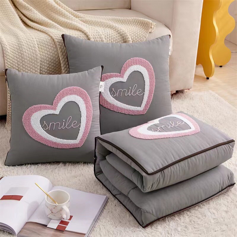 CHĂN GỐI 2 trong 1(chăn gấp lại thành gối) cho bé tới trường