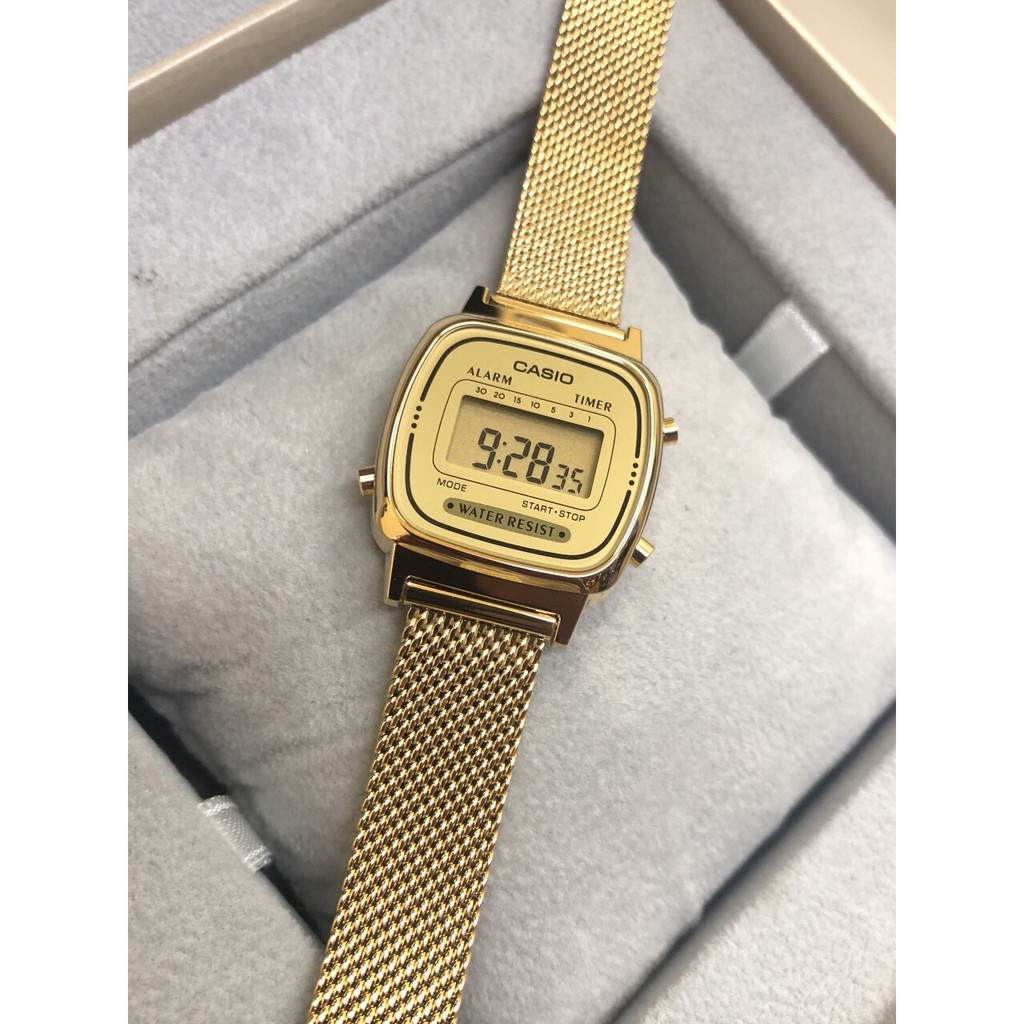 Đồng hồ Casio chính hãng nữ dây thép LA670WEMY-9DF- có tem chống hàng giả